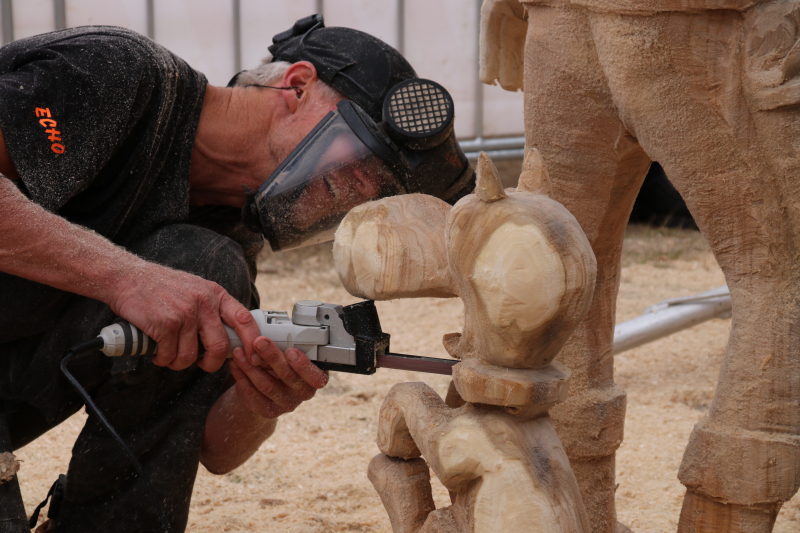 NK Carving tijdens Houthakkersfeest