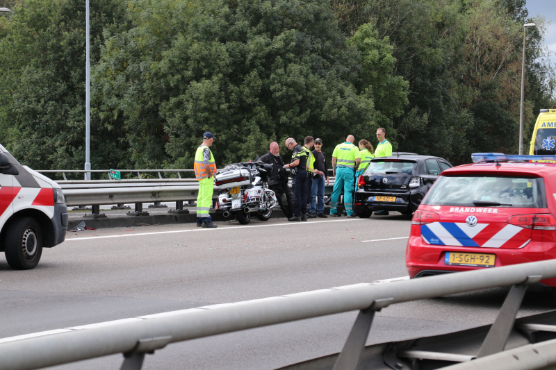 Motorrijder gewond bij aanrijding