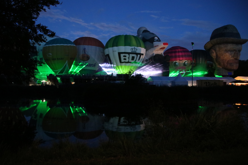 Prachtige nightglow na afgelast Ballonfiesta