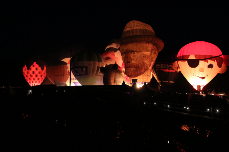 Prachtige nightglow na afgelast Ballonfiesta