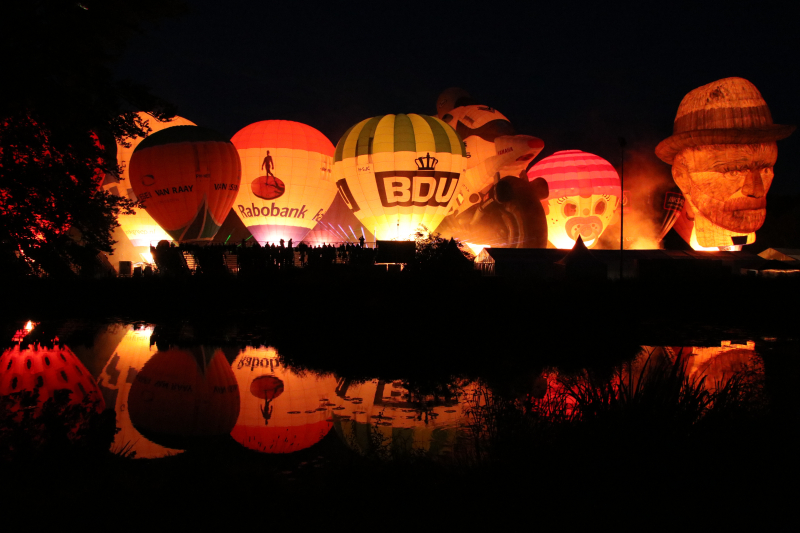 Prachtige nightglow na afgelast Ballonfiesta