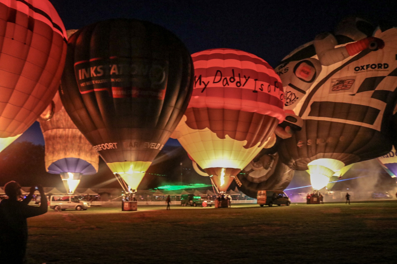 Prachtige nightglow na afgelast Ballonfiesta