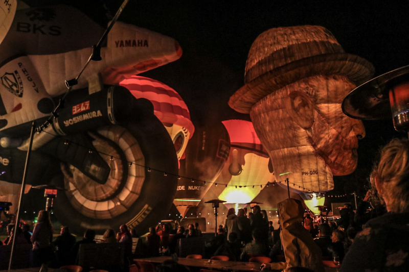 Prachtige nightglow na afgelast Ballonfiesta
