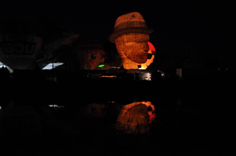 Prachtige nightglow na afgelast Ballonfiesta