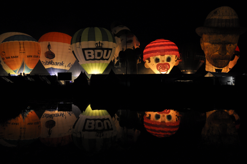 Prachtige nightglow na afgelast Ballonfiesta