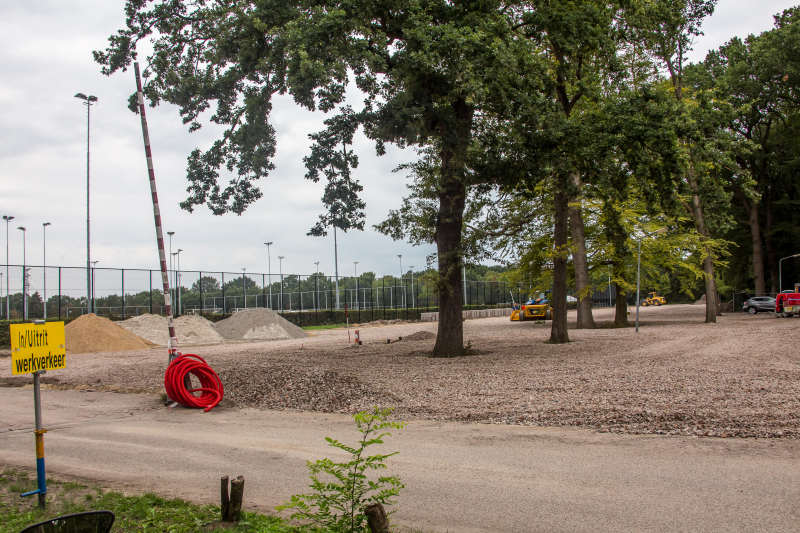 Werkzaamheden nieuwe parkeerplaats Sportpark Birkhoven in volle gang