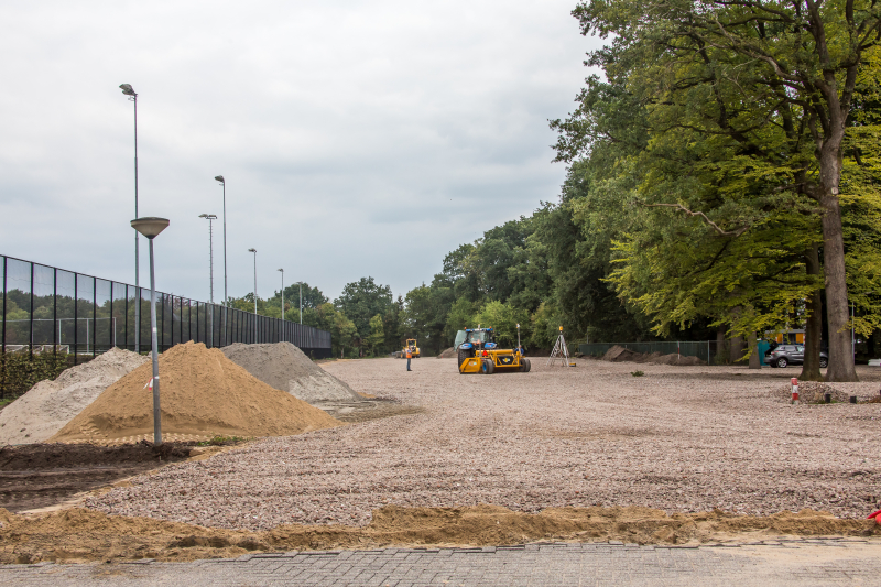 Werkzaamheden nieuwe parkeerplaats Sportpark Birkhoven in volle gang