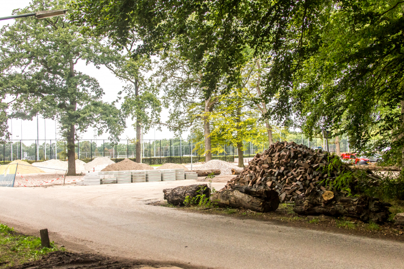 Werkzaamheden nieuwe parkeerplaats Sportpark Birkhoven in volle gang