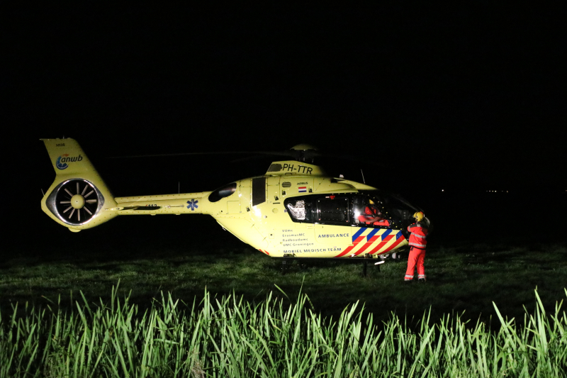 Fietser zwaargewond bij valpartij