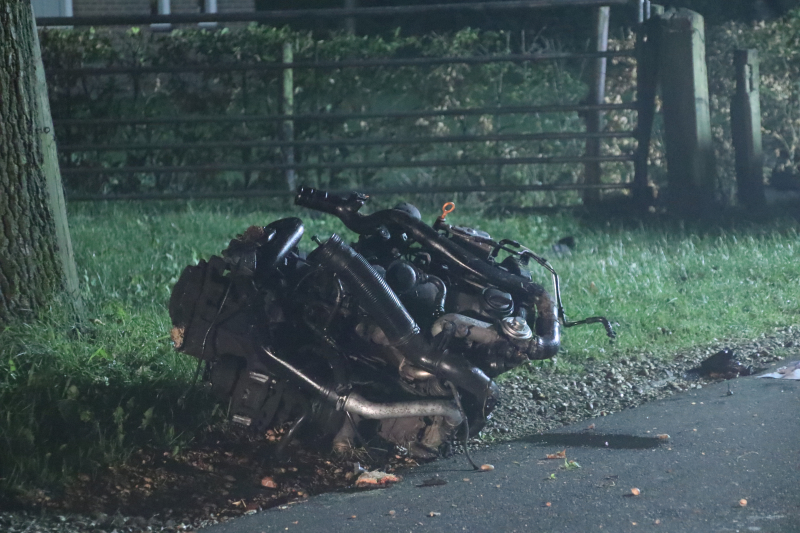 Bestuurder bestelwagen overleden na botsing tegen boom