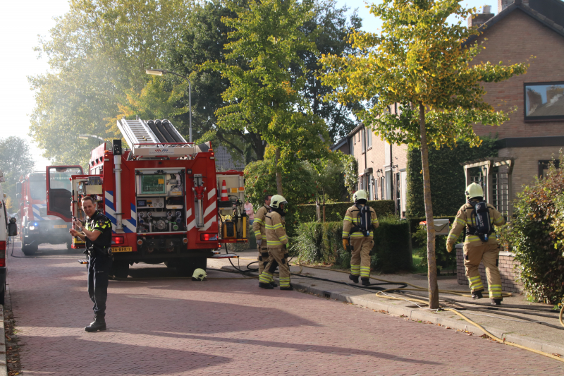 Uitslaande brand in schuur