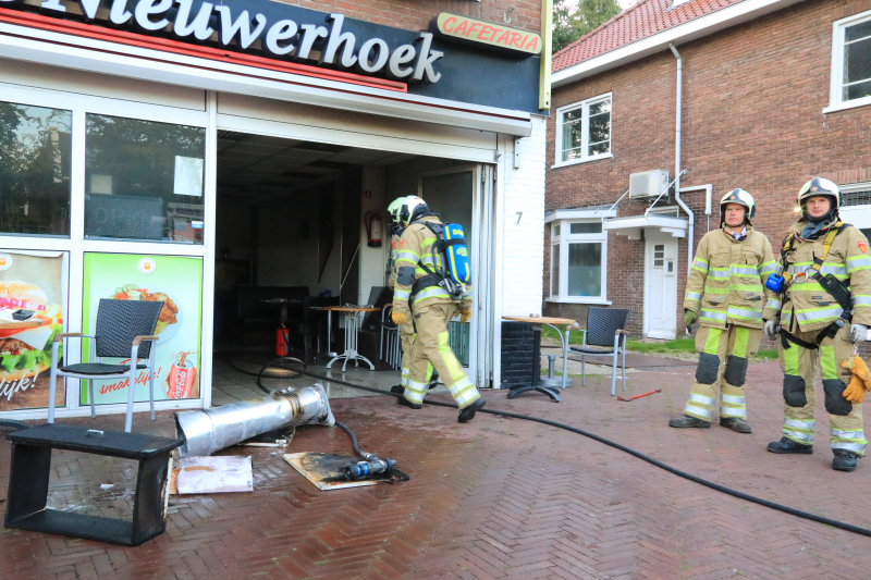 Brand in afvoerkanaal cafetaria