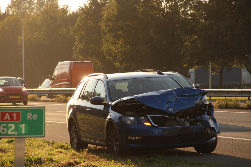 Kopstaart-botsing zorgt voor enige vertraging richting Apeldoorn