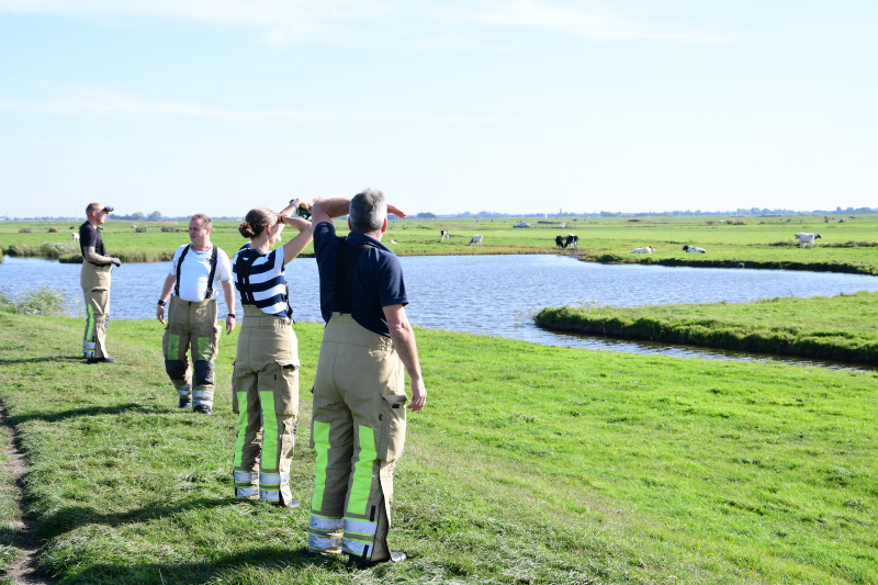 Brandweer flink in de benen voor koe in nood