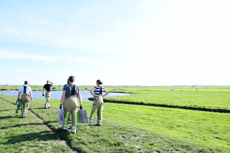 Brandweer flink in de benen voor koe in nood