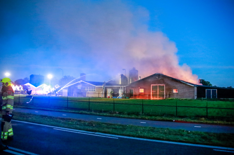 Kippenschuur verwoest door brand