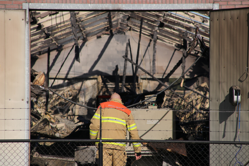 Kippenschuur verwoest door brand