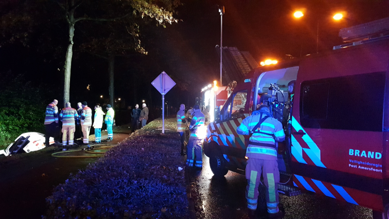 Automobilist raakt met voertuig te water, bestuurder onvindbaar