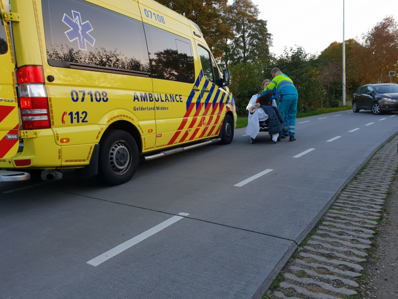 Fietsster gevallen na oneffenheid