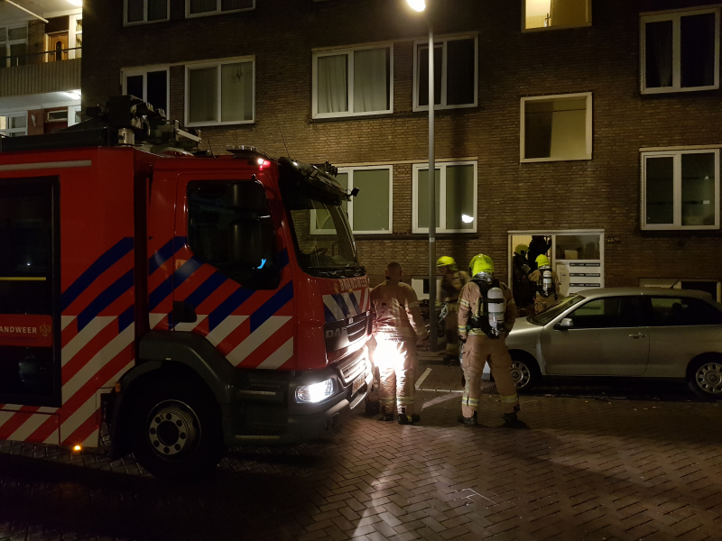 Veel bekijks bij woningbrand