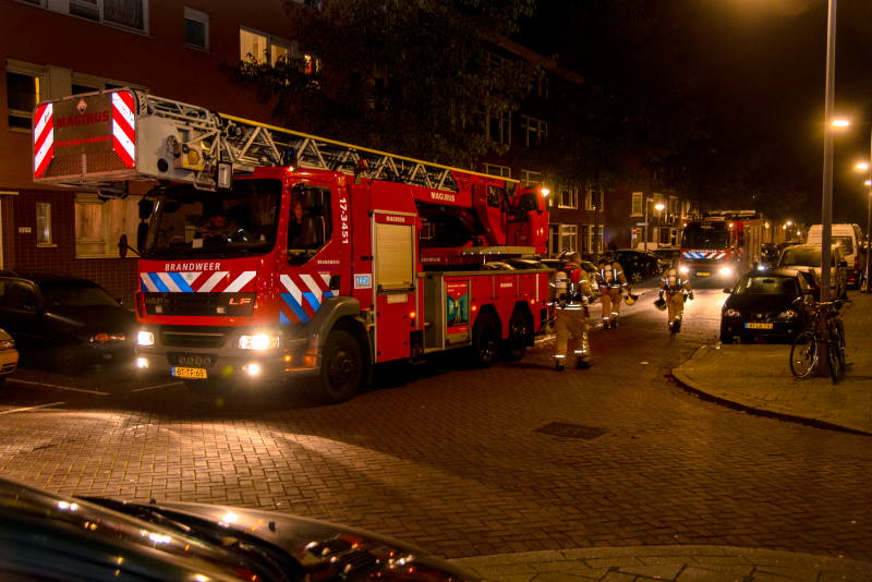 Veel bekijks bij woningbrand