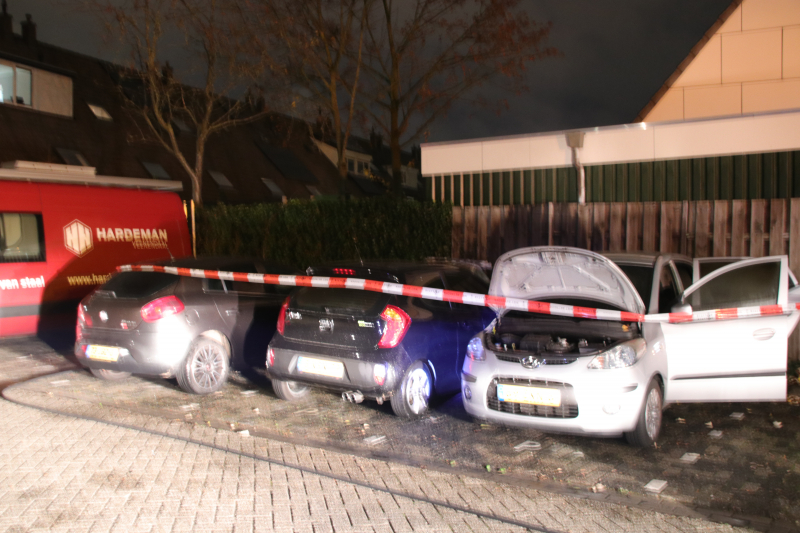 Drie auto's branden uit