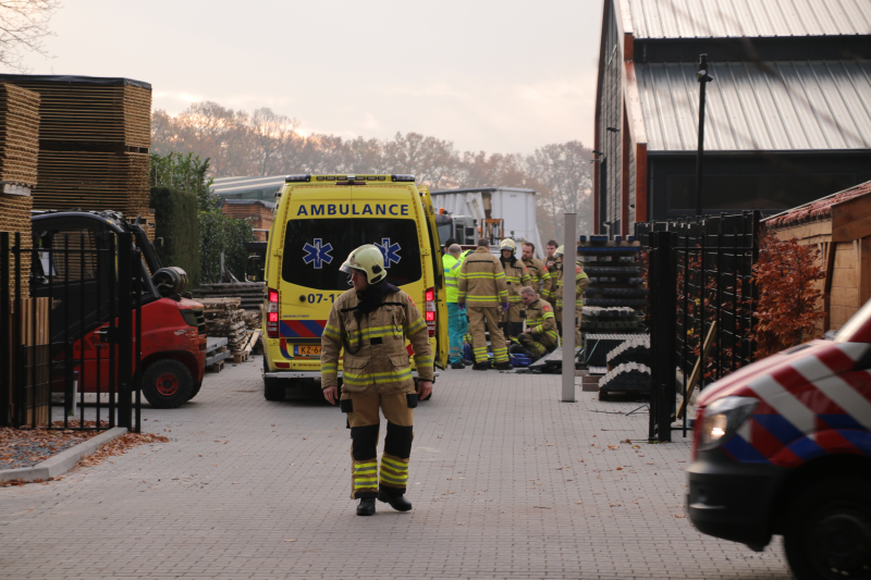 Bedrijfsongeval op buitenterrein van Den Top Tuin