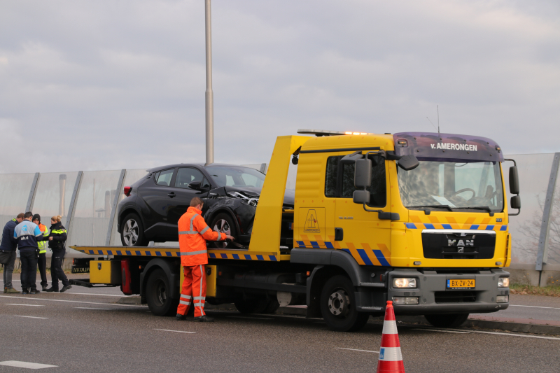 Aanrijding op afrit