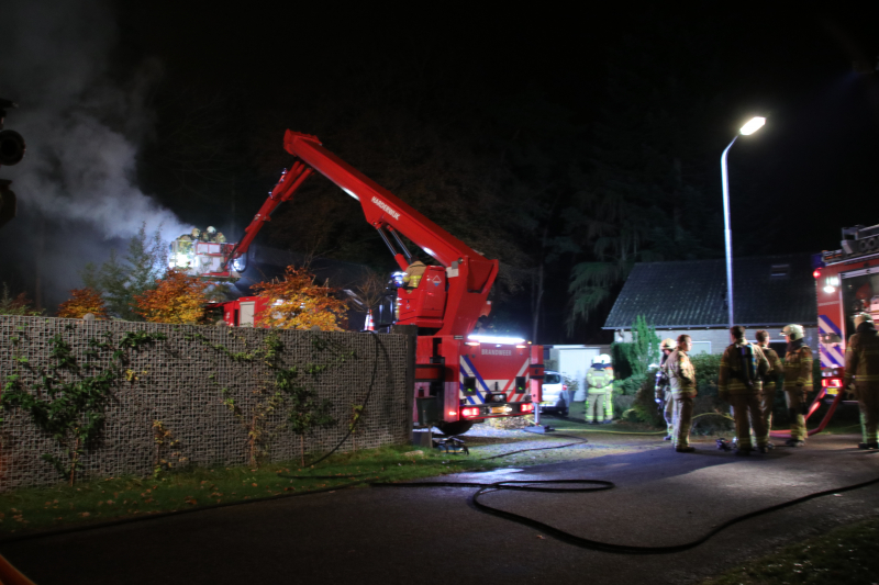 Flinke rookontwikkeling bij brand in vrijstaande woning