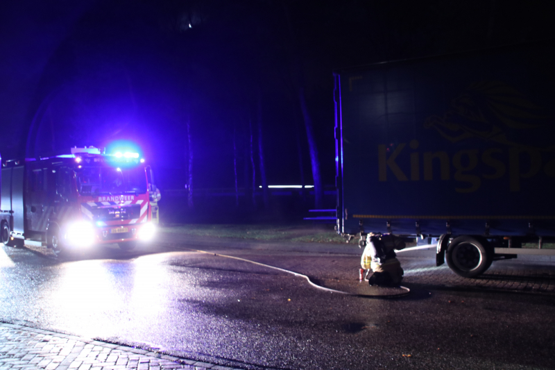 Aanhanger vat vlam op snelweg