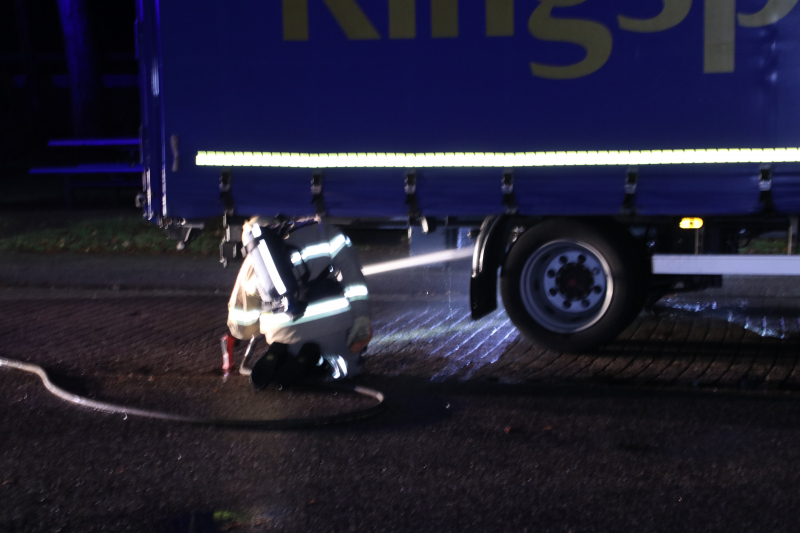 Aanhanger vat vlam op snelweg