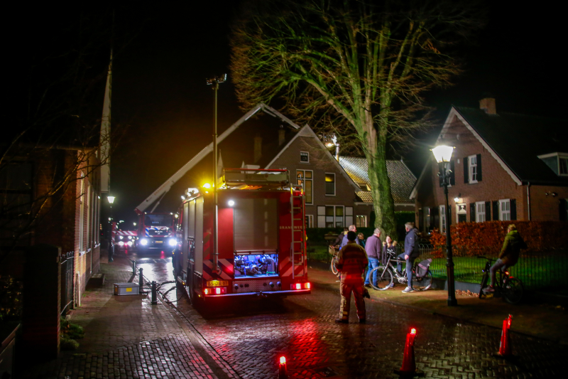 Veel bekijks bij schoorsteenbrand