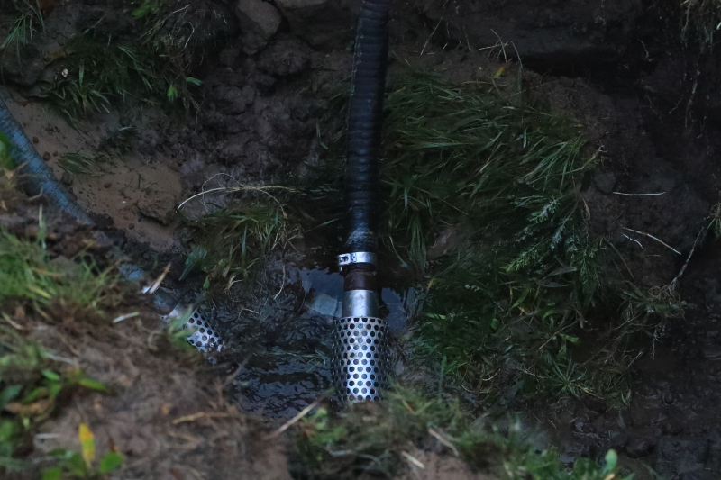 Hoofdwaterleiding gesprongen