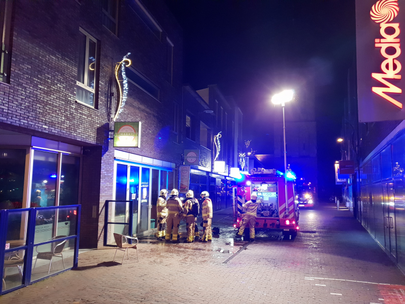 Brand in lunch cafÃ©