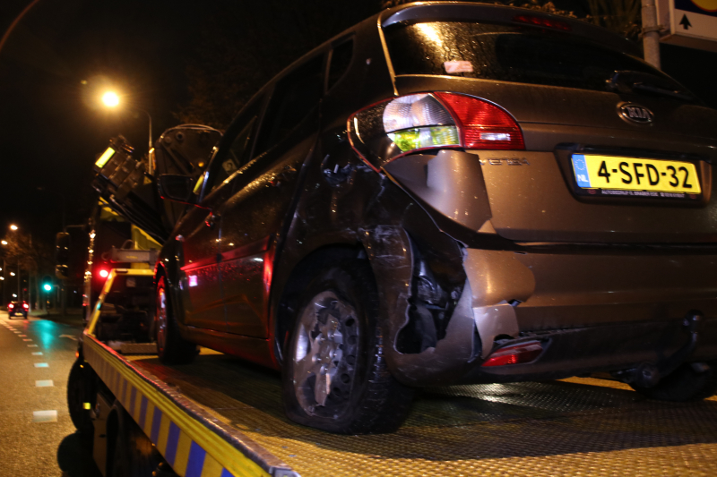 Flinke aanrijding op kruising