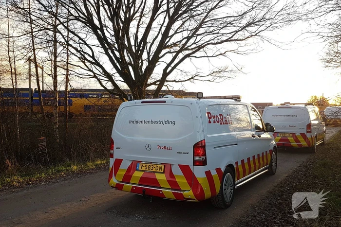 Trein ramt auto; bestuurder vlucht net op tijd