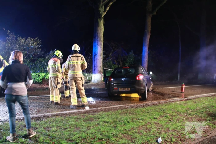 Auto botst op boom, een zwaargewonde