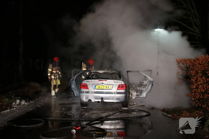 Auto fikt uit op vakantiepark De Eemhof