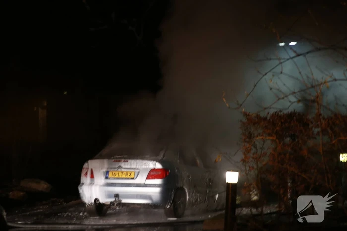 Auto fikt uit op vakantiepark De Eemhof