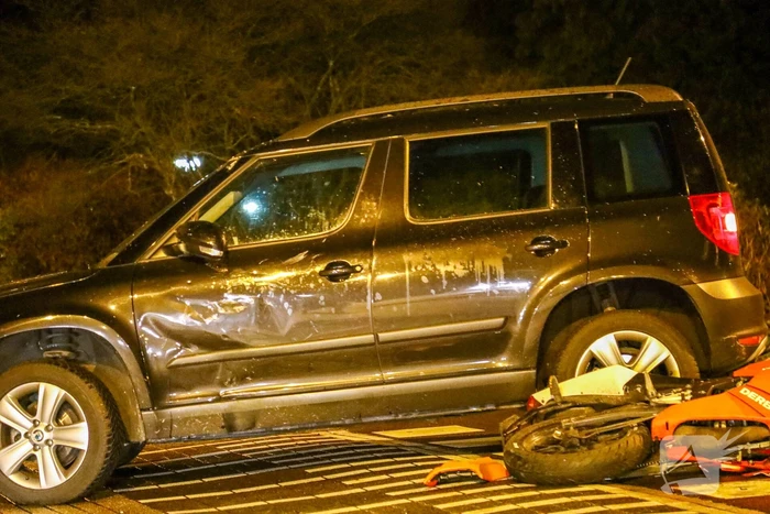 Motor total-loss na aanrijding met auto