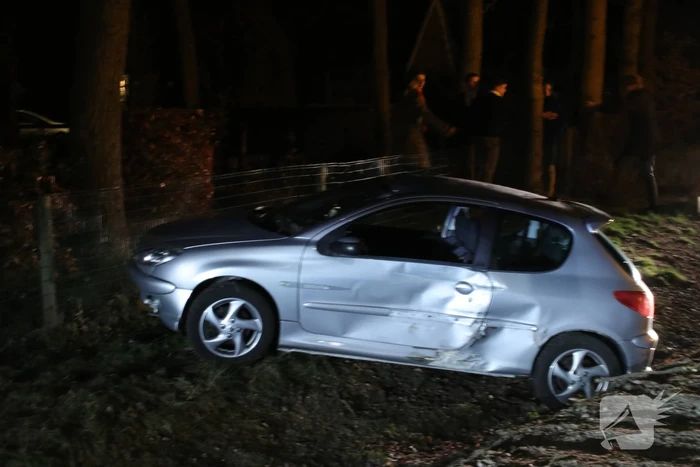 Slippartij eindigt in droge sloot