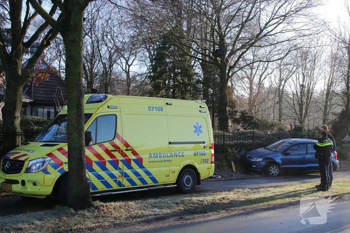 Auto ramt tuinhek na slippartij (Kootwijkerbroek)