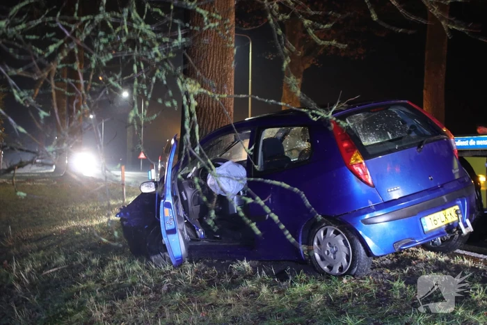 Gewonde bij aanrijding op een boom