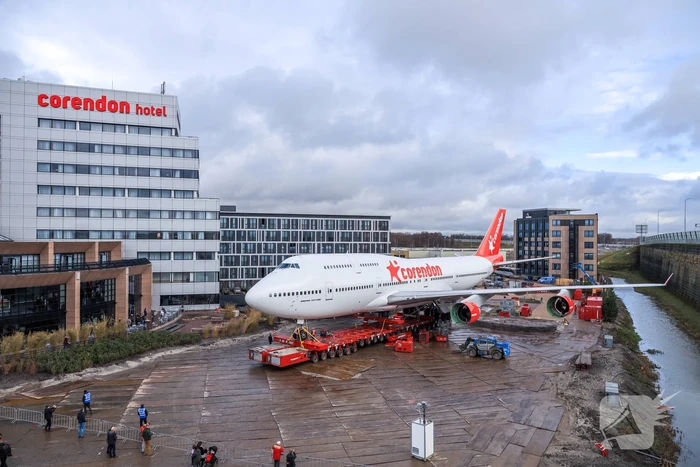 Corendon 747 staat op zijn plek (Badhoevedorp)