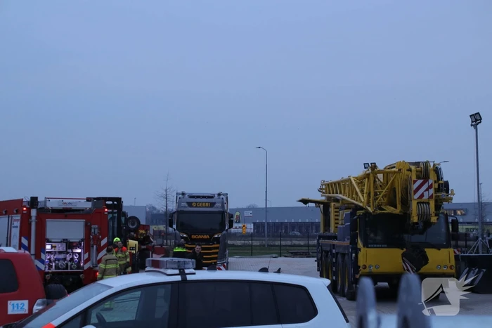 Telescoopkraan vat vlam (Barneveld)