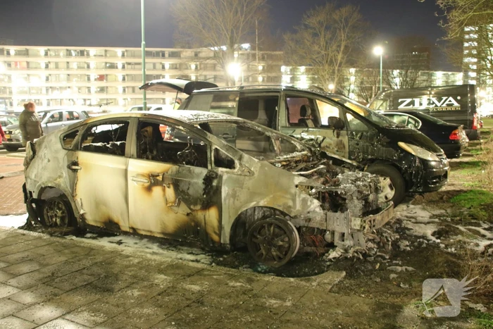 Auto verwoest door brand (Veenendaal)
