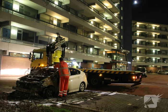 Auto verwoest door brand (Veenendaal)