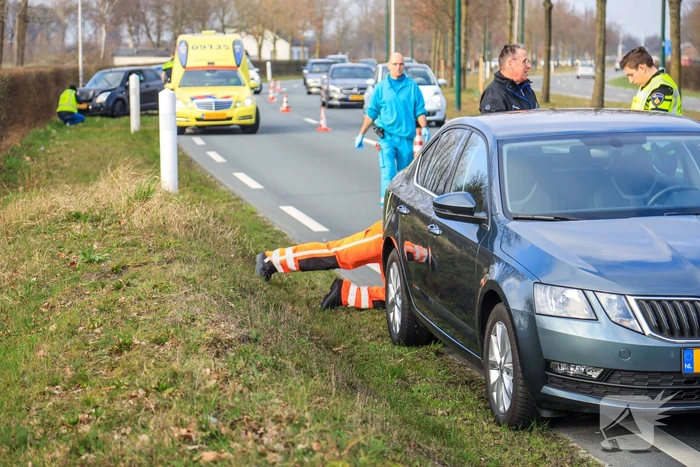 Veel schade bij kop-staartaanrijding, bestuurder aangehouden (Hoogland)