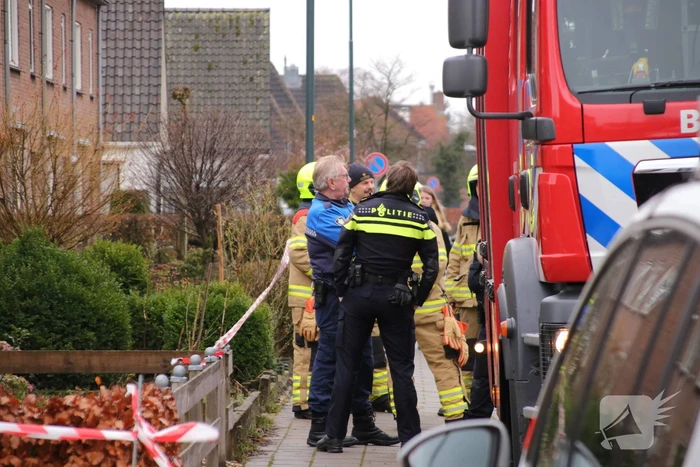 Gasleiding geraakt bij graafwerkzaamheden (Scherpenzeel)
