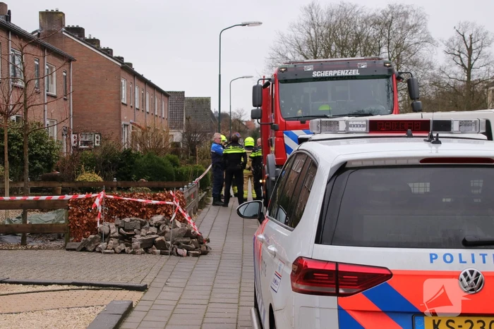 Gasleiding geraakt bij graafwerkzaamheden (Scherpenzeel)